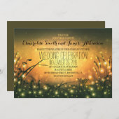 Tuinverlichting rustieke bruiloft uitnodiging (Voorkant / Achterkant)