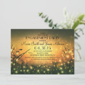 Tuinverlichting Rustieke verlovingsfeest uitnodigi Kaart (Staand voorkant)