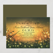Tuinverlichting Rustieke verlovingsfeest uitnodigi Kaart (Voorkant / Achterkant)