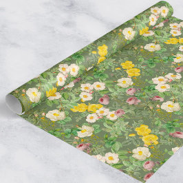 Tuinverpakkings papier 'Vintage Rose Garden' in sa