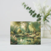  Tuinvijver Groene Planten Briefkaart (Staand voorkant)