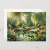  Tuinvijver Groene Planten Briefkaart (Voorkant / Achterkant)