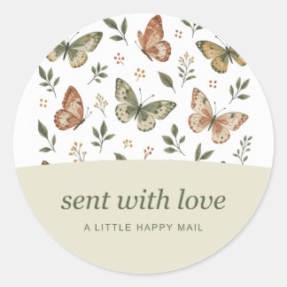 Tuinvleugels Met Liefde Ronde Stickers