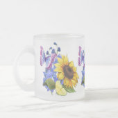 Tuinvlieg - zonnebloempitten matglas koffiemok (Links)