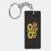 Tuinvlieg - zonnebloempitten sleutelhanger (Voorkant Links)