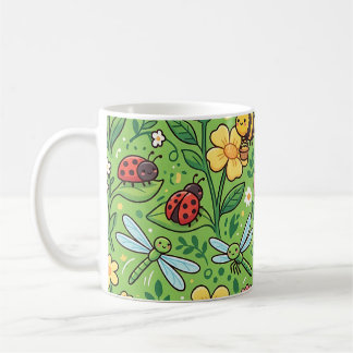 Tuinvlinder & Bij Beker – Cute Patroon Koffiemok