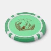  tuinvogel – Elegante bloemcharme Poker Chips (Enkel)