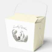  Tuinvogel – Monochrome Bloemen Bedankdoosjes (Voorkant)