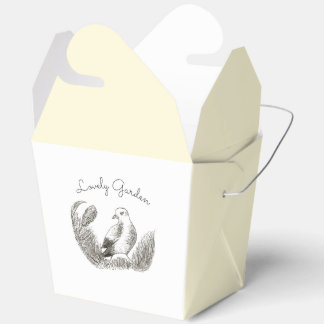  Tuinvogel – Monochrome Bloemen Bedankdoosjes