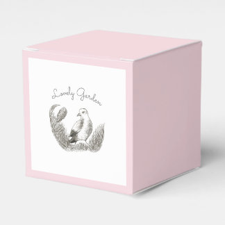  Tuinvogel – Monochrome Bloemen Bedankdoosjes