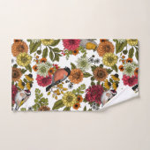 Tuinvogels en bloemen 1 bad handdoek (Handdoek)