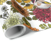 Tuinvogels en bloemen 1 cadeaupapier (Rol Hoek)