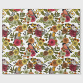 Tuinvogels en bloemen 1 cadeaupapier (Vlak)