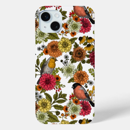 Tuinvogels en bloemen 1 Case-Mate iPhone case (Achterkant)