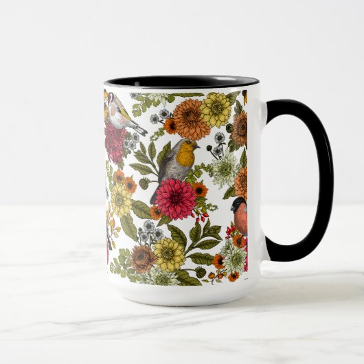 Tuinvogels en bloemen 1 mok (Rechts)