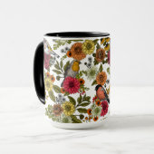 Tuinvogels en bloemen 1 mok (Voorkant links)