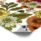 Tuinvogels en bloemen 1 poster (Hoek)