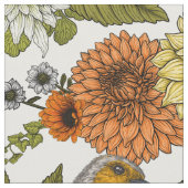 Tuinvogels en bloemen 1 stof (Close Up)