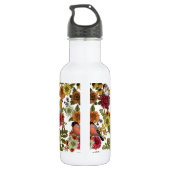 Tuinvogels en bloemen 1 waterfles  (Achterkant)