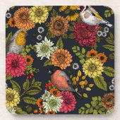 Tuinvogels en bloemen 2 bier onderzetter (Voorkant)