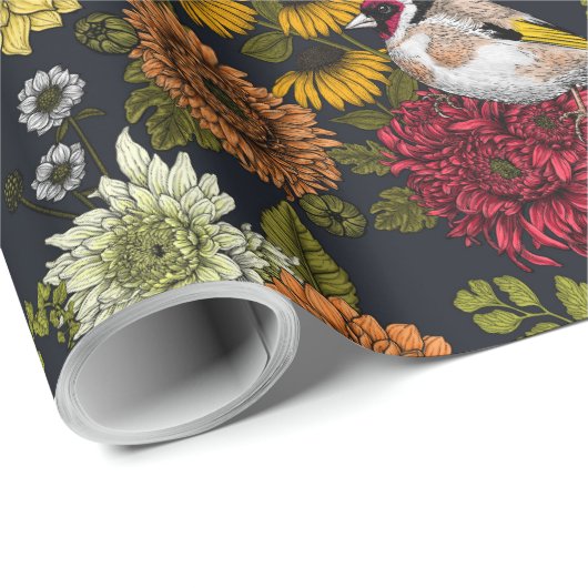 Tuinvogels en bloemen 2 cadeaupapier (Rol Hoek)