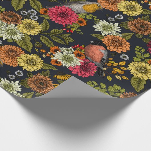 Tuinvogels en bloemen 2 cadeaupapier (Hoek)