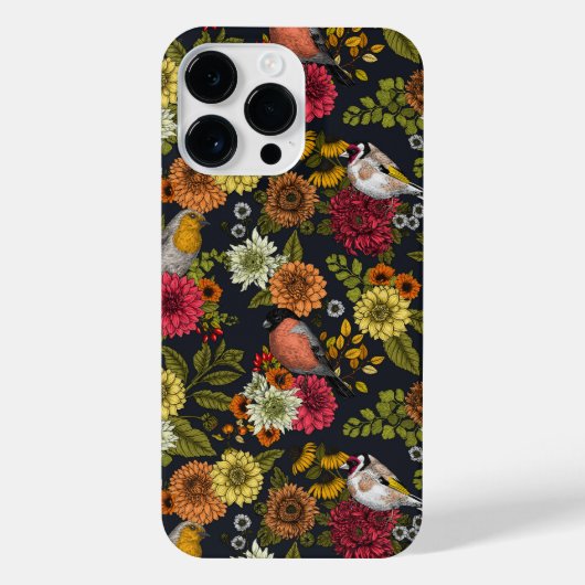 Tuinvogels en bloemen 2 iPhone hoesje (Achterkant)
