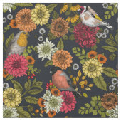 Tuinvogels en bloemen 2 stof (Swatch)
