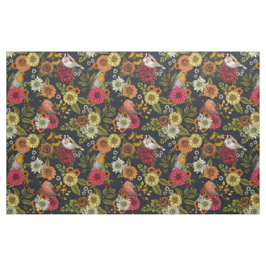 Tuinvogels en bloemen 2 stof (Fat Quarter)