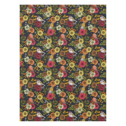 Tuinvogels en bloemen 2 tafelkleed (Voorkant)