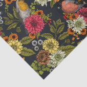 Tuinvogels en bloemen 2 tissuepapier (Detail)