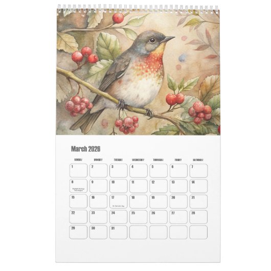 Tuinvogels Kalender (Mar 2026)
