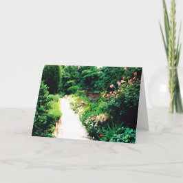 Tuinwandeling Digitaal 5" x 7" gevouwen Wenskaart Kaart