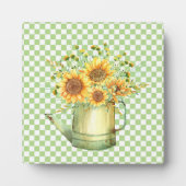 Tuinwater kan zonnebloemen fotoplaat (Voorkant)