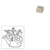 Tuinwater met bloemen 2 rubberstempel (Gestempeld)