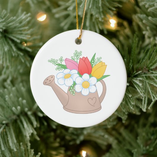 Tuinwater met bloemen keramisch ornament (Boom)