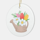 Tuinwater met bloemen keramisch ornament (Links)