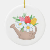 Tuinwater met bloemen keramisch ornament (Achterkant)