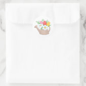 Tuinwater met bloemen ronde sticker (Tas)