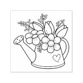 Tuinwater met bloemen  zelfinktende stempel (Design)