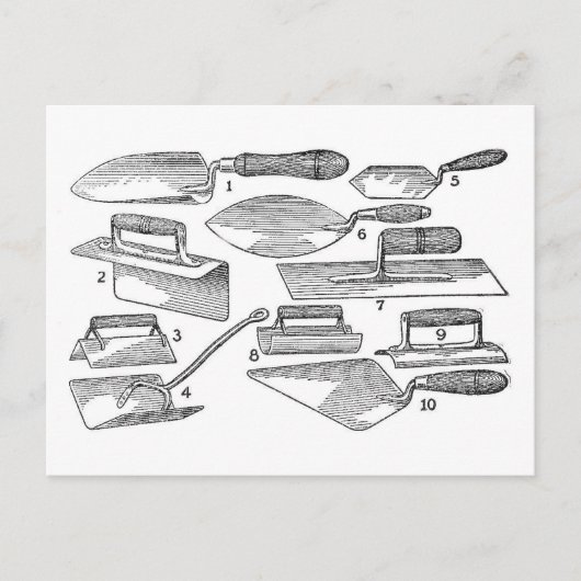  tuinwerktuigen briefkaart (Voorkant)