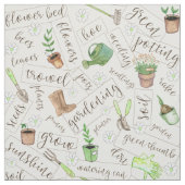 Tuinwerktuigen en tekst Br ID753 Stof (Swatch)
