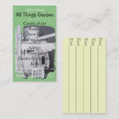 tuinwerktuigen voor het schilderen van tuinbouwwer visitekaartje (Voorkant / Achterkant)