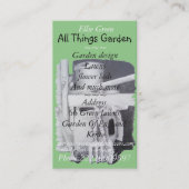 tuinwerktuigen voor het schilderen van tuinbouwwer visitekaartje (Voorkant)