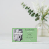 tuinwerktuigen voor het schilderen van tuinbouwwer visitekaartje (Staand voorkant)