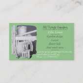 tuinwerktuigen voor het schilderen van tuinbouwwer visitekaartje (Voorkant)