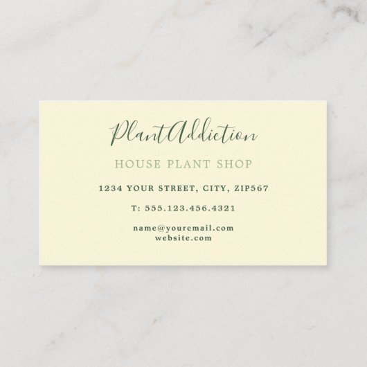 Tuinwijnpatroon  visitekaartje (Achterkant)