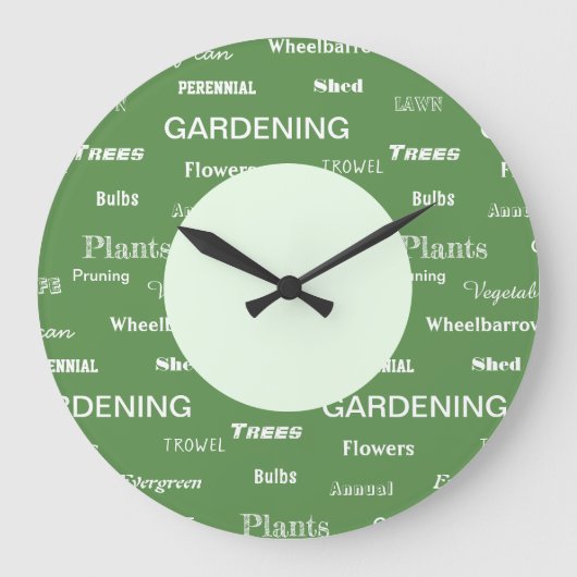 Tuinwoorden Tuin Thema Patroongroen Grote Klok (Voorkant)