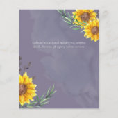 Tuinzonnebloemen Paars Rustic Boho Wedding (Achterkant)