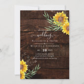 Tuinzonnebloemen Rustic Wood Wedding (Voorkant)